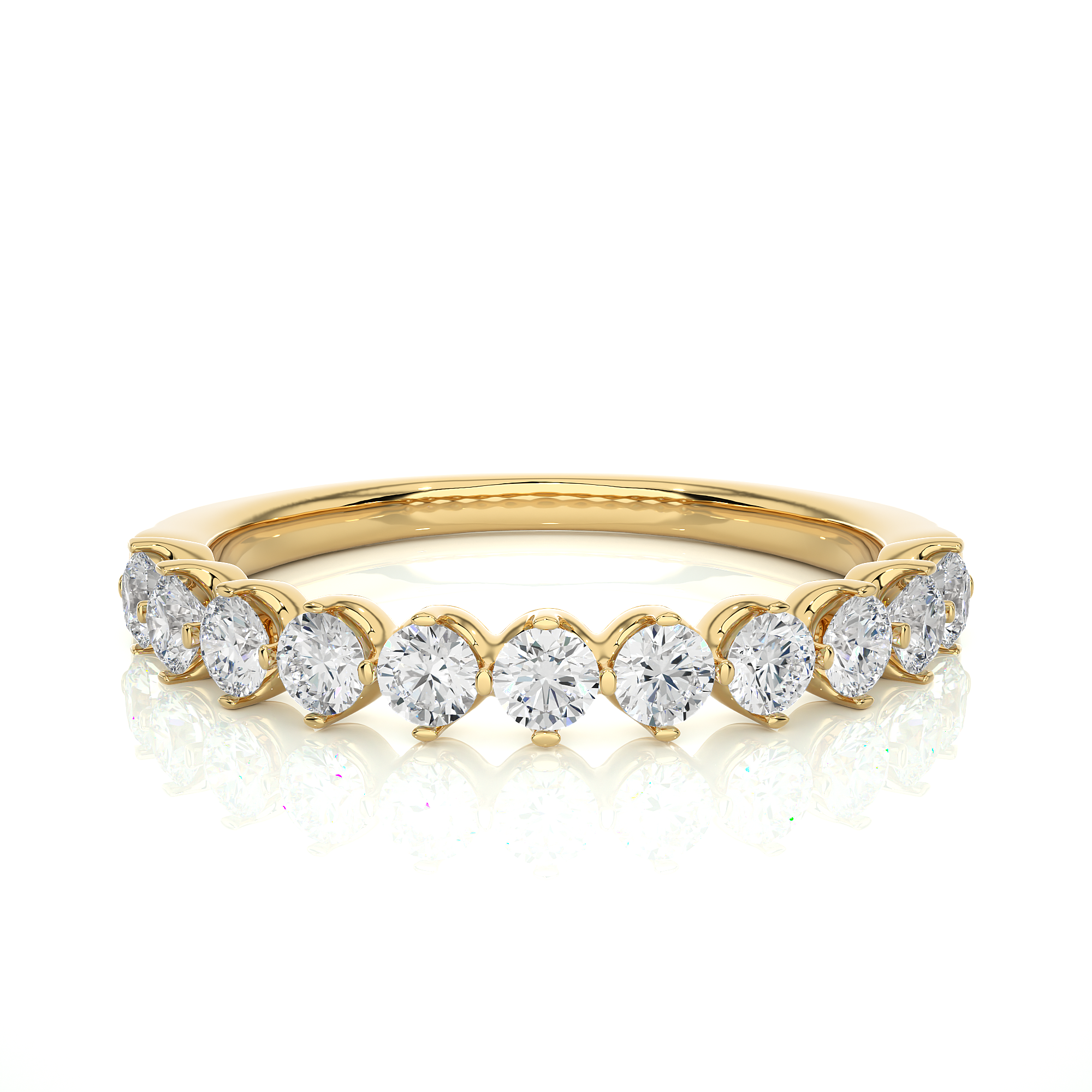 0.57 Carat HI Color VS1 Clarity Diamond Studded Natural Diamond Ring.